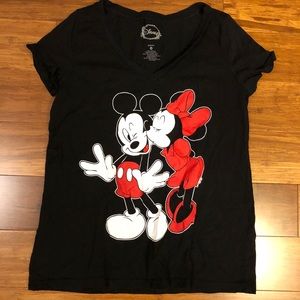 Disney Minnie and Mickey Mouse V-Neck T-Shirt